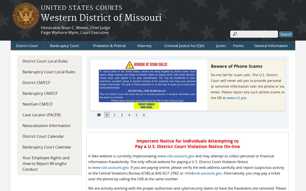 Western District of Missouri source for federal criminal court cases involving Hickory County